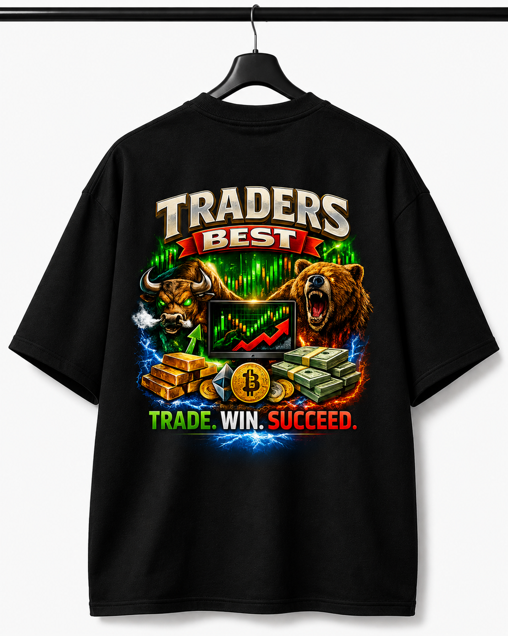 Traders Oversized T-Shirt – Bull vs Bear Edition