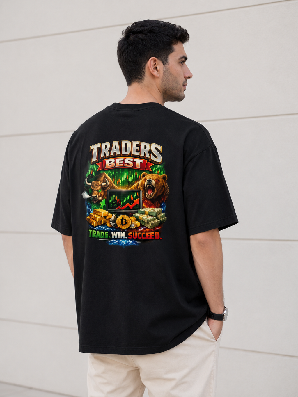 Traders Oversized T-Shirt – Bull vs Bear Edition